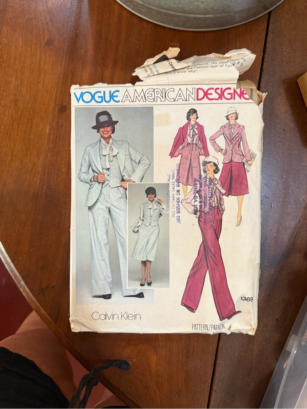 Vogue American Designer Vintage Sewing Patter